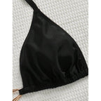 Damen Triangel-Bikinioberteil mit verstellbaren Trägern und elegantem Goldverschluss R&B
