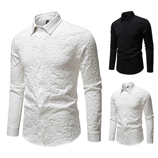 Herren Hemd mit strukturiertem Design R&B