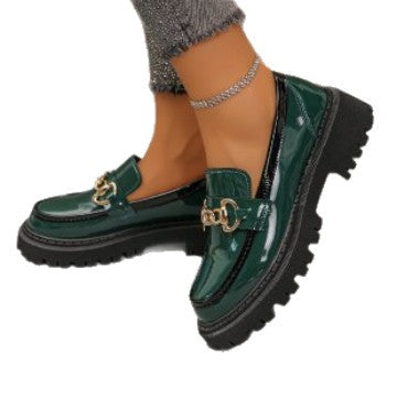 Damen komfortable Loafers mit schickem Metallaczent R&B