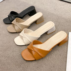 Damen Trendige Slingback Sandalen mit elegantem Kreuzriemen EB