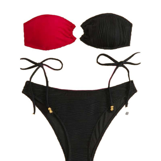 Damen Bandeau Bikini mit raffinierten Akzenten R&B
