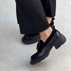Damen elegante Slipper mit modischer Schnallenverzierung und stabiler Sohle R&B