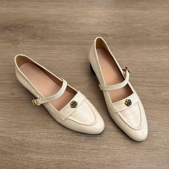 Damen elegante Mary Jane Schuhe mit modischer Schnalle R&B