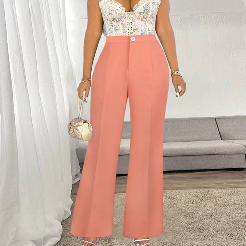 Damen elegante Flared-Hose R&B