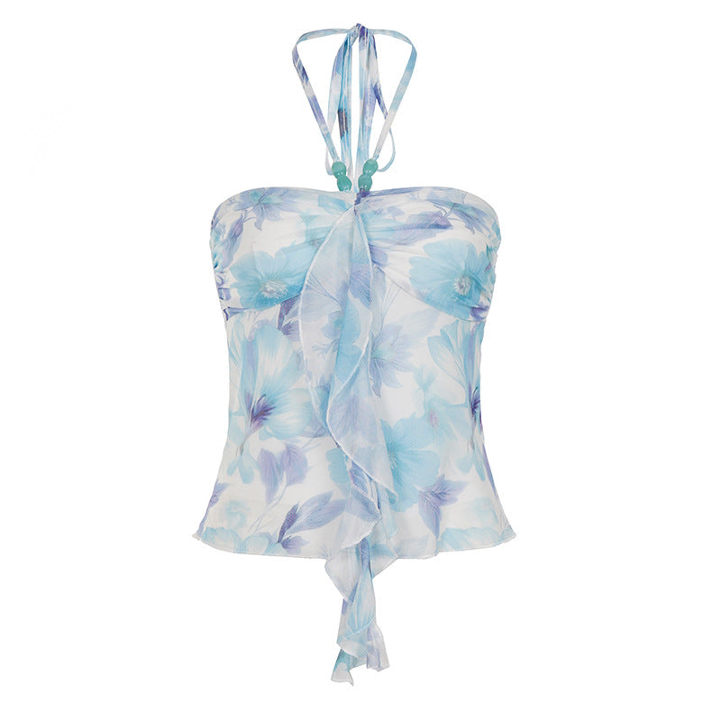 Damen romantisches Blumenshirt R&B