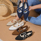 Damen Spitzenschuhe mit gekreuztem Riemendesign und atmungsaktivem Obermaterial R&B