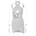 Damen Wickelkleid mit raffiniertem Kreuzdesign R&B