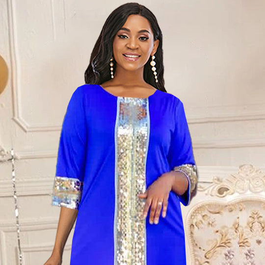 Damen Elegantes Maxikleid mit glitzerndem Design und stilvollem Schnitt R&B