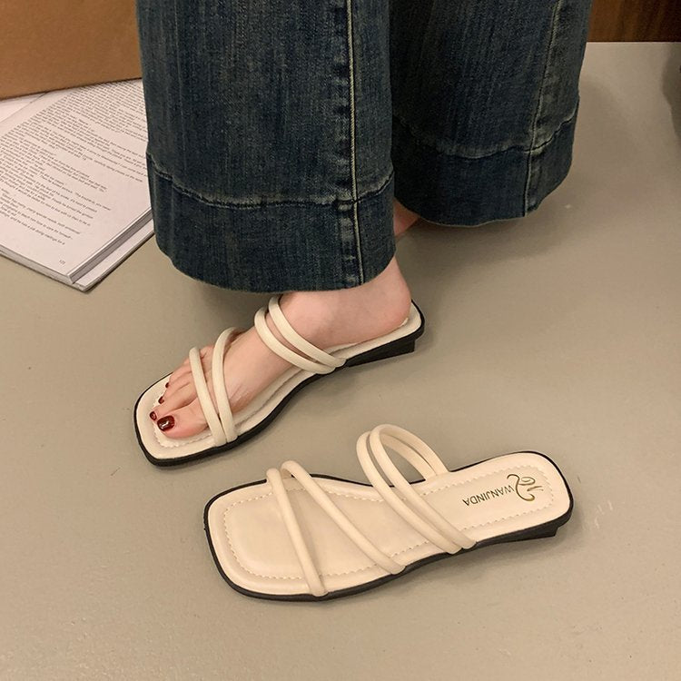 Damen elegante Riemensandalen mit geschwungenen Riemen R&B