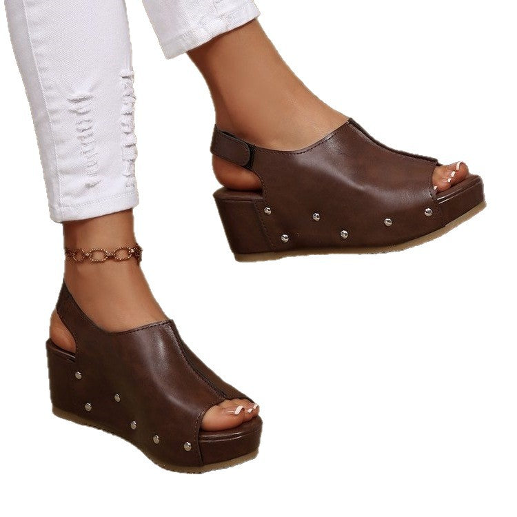 Damen elegante Pantoletten mit modischem Cut-Out-Design und Glitzerdetails R&B