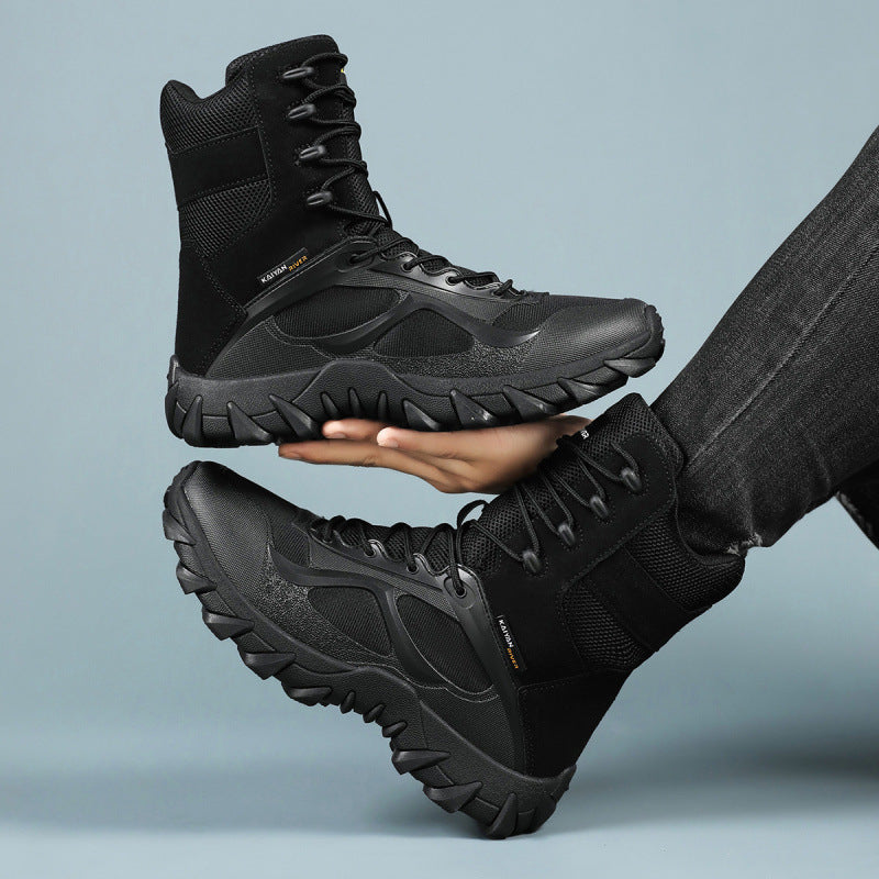 Damen taktische Outdoor-Stiefel mit wasserdichtem und rutschfestem Profil
