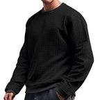 Herren Langarm-Sweatshirt mit strukturiertem Design und elastischem Bund R&B