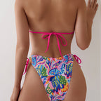 Damen Bunter Triangel-Bikini mit verstellbaren Trägern R&B