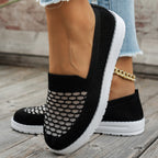 Damen Komfortable Slip-On Sneakers mit atmungsaktivem Netzdesign R&B