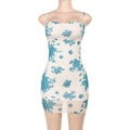 Damen figurbetontes Blumenkleid R&B