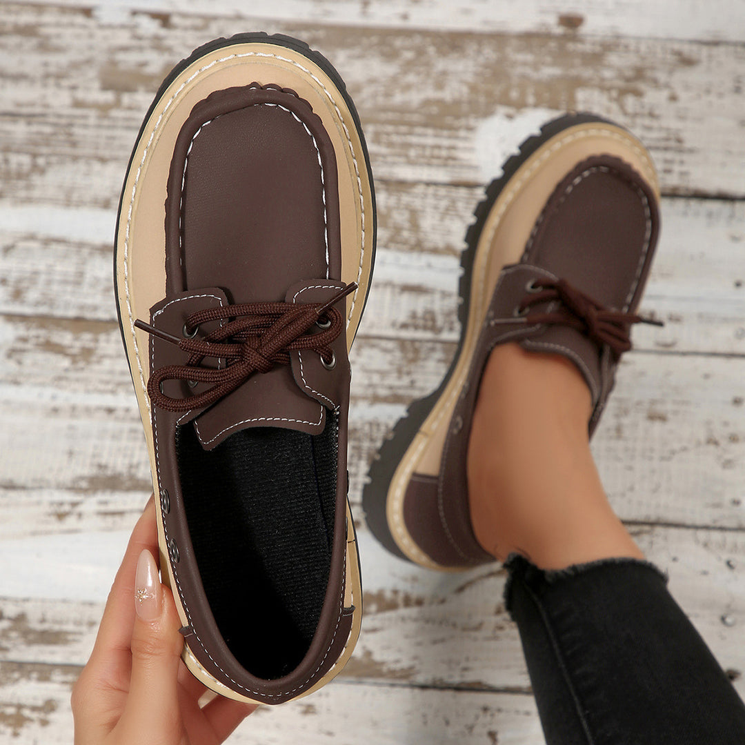 Damen modische halbschuh mit robustem Profil R&B