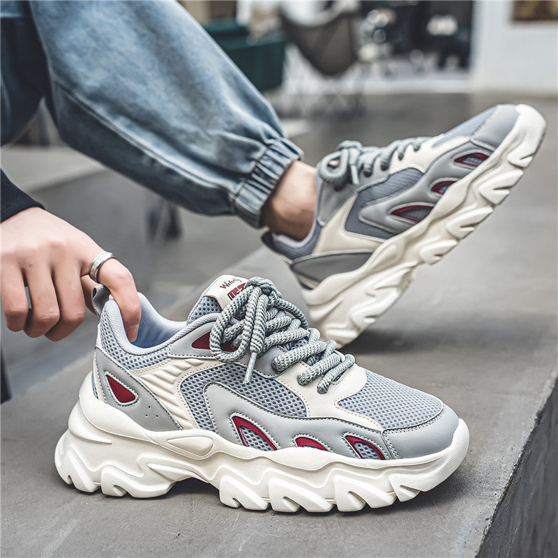 Damen Sportliche Chunky Sneakers mit atmungsaktiver Oberflächenstruktur R&B
