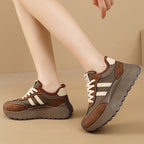 Damen Chunky Sneakers mit kuscheligem Innenfutter und rutschfester Sohle R&B