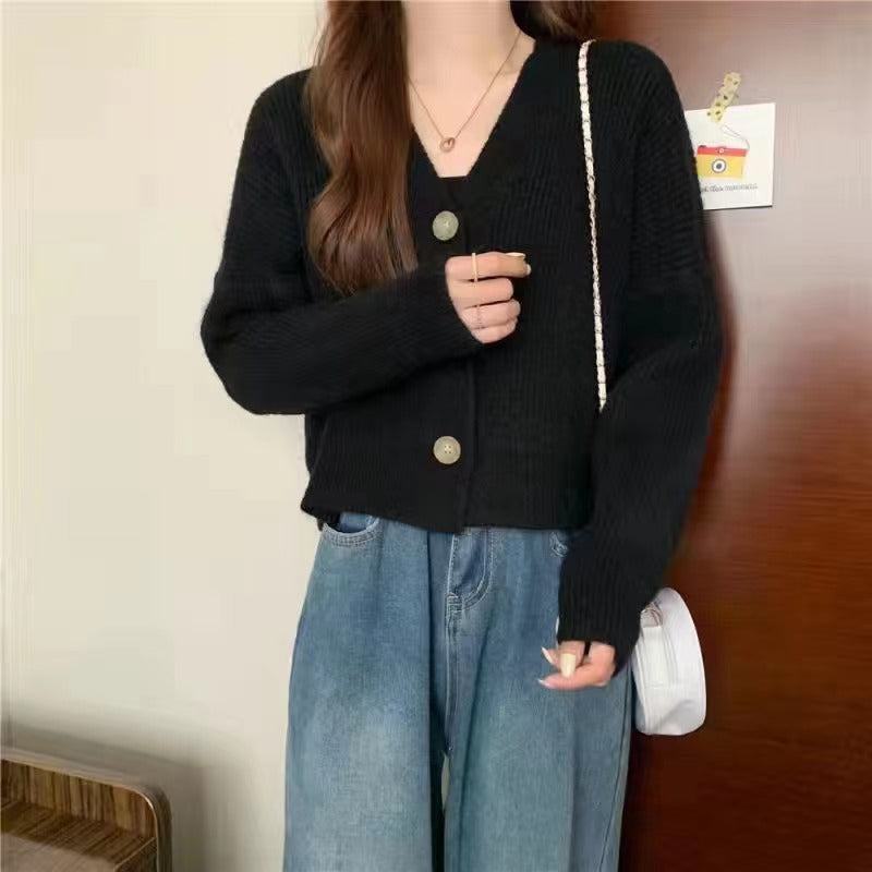 Damen Komfortabler Strickcardigan mit Knopfdetails und feiner Struktur R&B