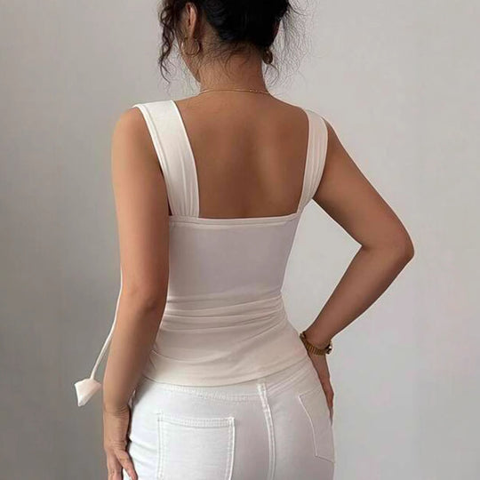 Damen Cropped Top mit verspielten Schleifendetails R&B