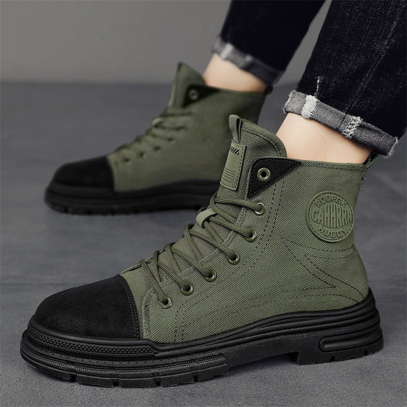 Damen Hohe Sneaker mit robustem Canvas-Obermaterial und rutschfester Sohle R&B