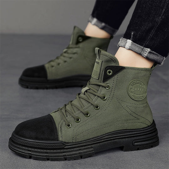 Damen Hohe Sneaker mit robustem Canvas-Obermaterial und rutschfester Sohle R&B