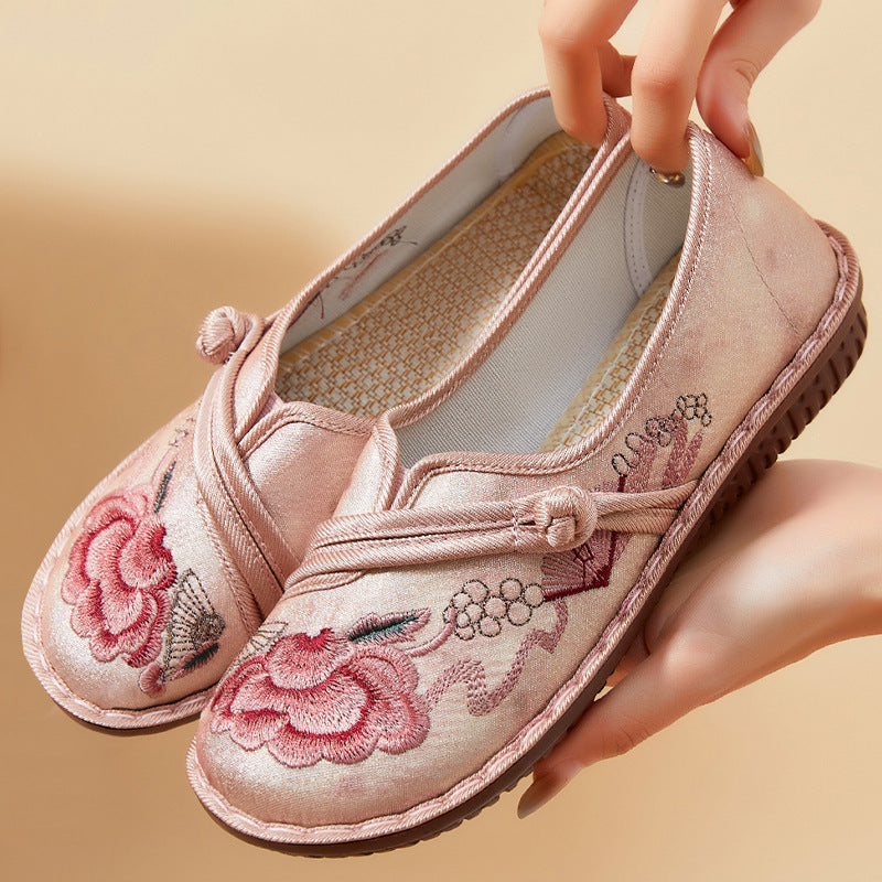 Damen Komfortable Slippers mit floralem Design und elastischem Riemen R&B
