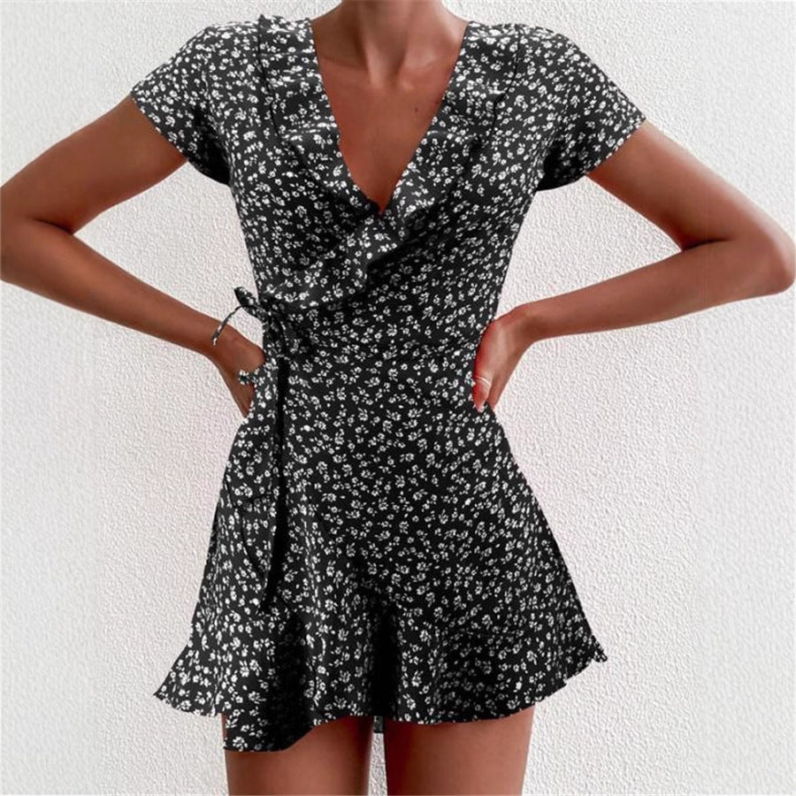 Damen Verspieltes Sommerkleid mit Rüschendetails und floralen Mustern R&B
