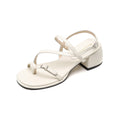 Damen elegantes Sandalen mit modischem Riemen und Blockabsatz