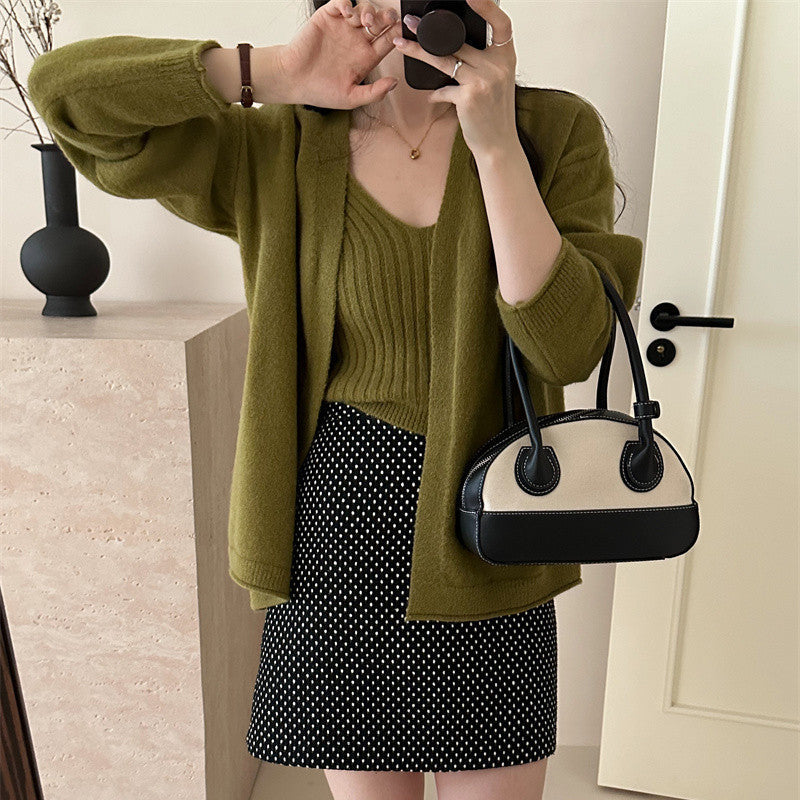 Damen Weicher Langarm-Cardigan mit Knopfleiste und bequemer Passform