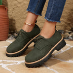 Damen Komfortable Schnürschuhe mit robustem Profil