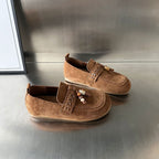 Damen Mokassins aus weichem Wildleder mit raffinierten Schmuckdetails R&B