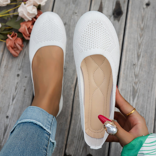 Damen atmungsaktive Ballerinas mit flexiblem Fußbett R&B