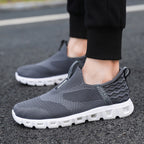 Damen Atmungsaktive Slip-On Sneakers mit elastischem Strickoberteil und rutschfester Sohle R&B