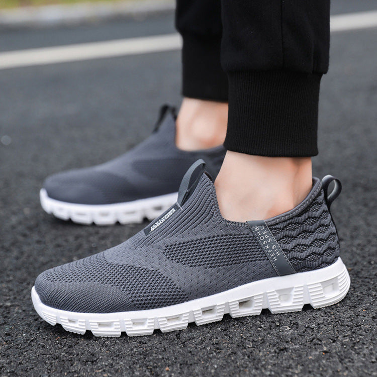 Damen Atmungsaktive Slip-On Sneakers mit elastischem Strickoberteil und rutschfester Sohle R&B