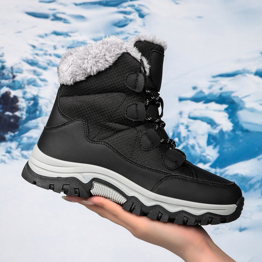 Damen Warme Winterstiefel mit isolierendem Fleece und rutschfester Sohle R&B