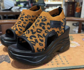 Damen Plateausandalen mit elastischem Oberschuh und modernem Design R&B