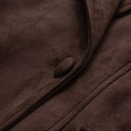 Damen elegante Jacke mit Taillengürtel und modernem Kragen R&B