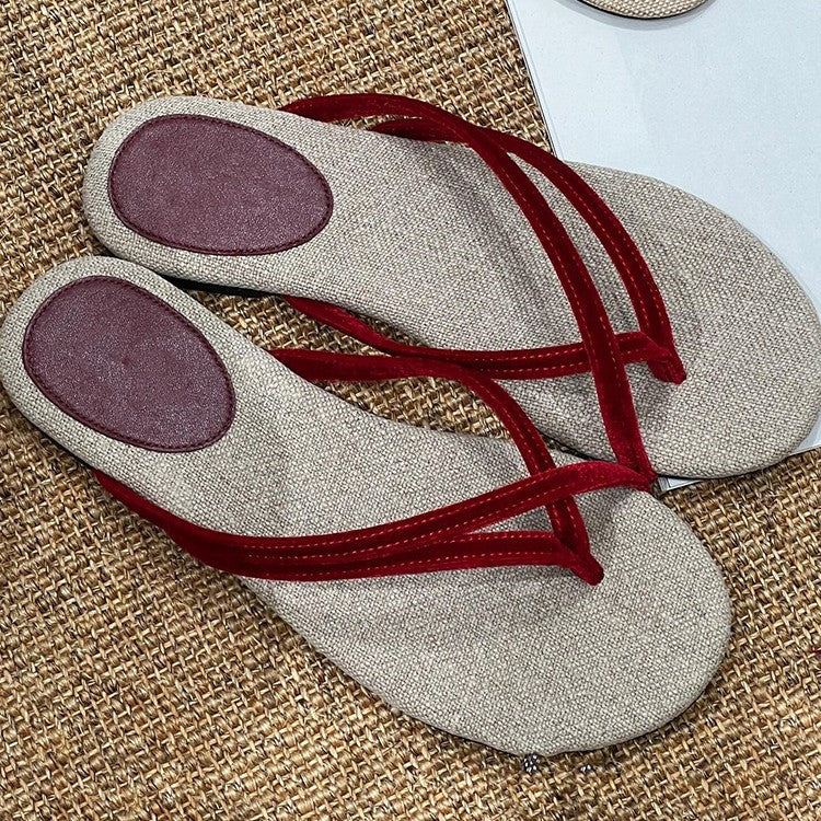 Damen Zehentrenner-Sandalen mit flexiblem Fußbett und elegantem Riemendesign R&B