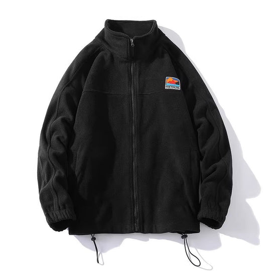 Herren Fleecejacke mit hohem Kragen und praktischen Taschen R&B