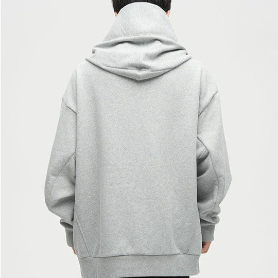 Damen Lässige Oversized Kapuzenpullover mit hochgezogenem Kragen R&B