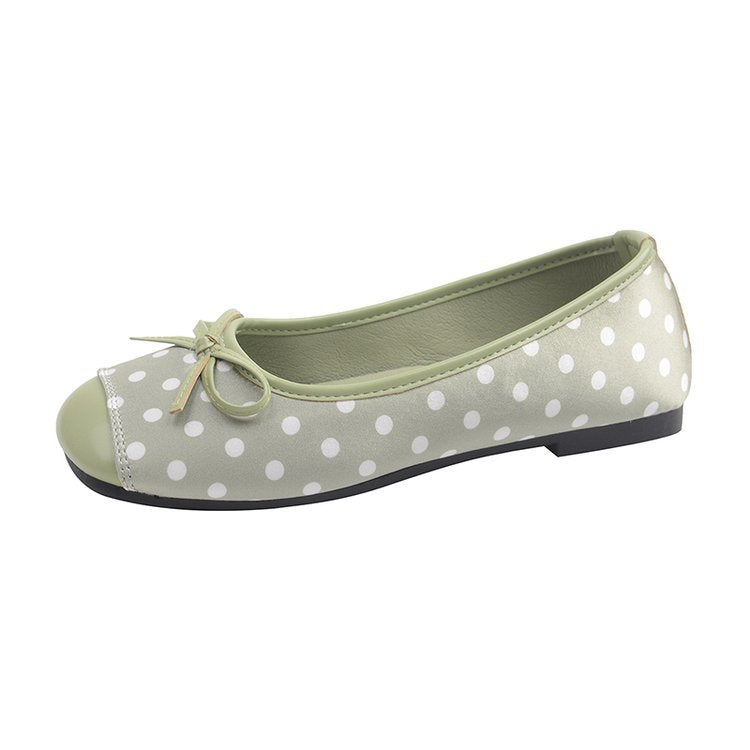 Damen Ballerinas mit verspieltem Punktedesign und zierlichem Schleifenakzent R&B