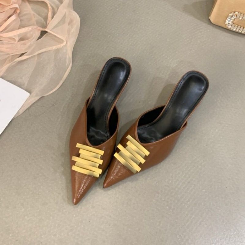 Damen stilvolle Mules mit elastischen Riemchen R&B