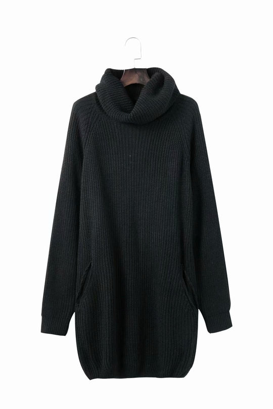 Damen Strickkleid mit weitem Kragen R&B