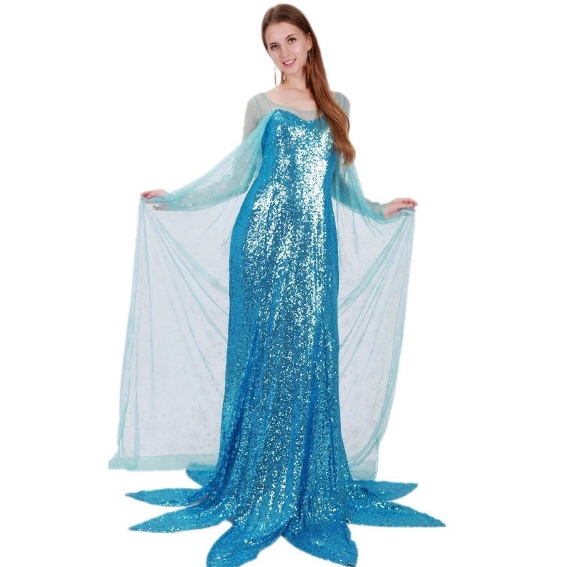 Damen Glitzerndes Meerjungfrauen-Kleid mit schimmerndem Überrock und herzförmigem Ausschnitt R&B