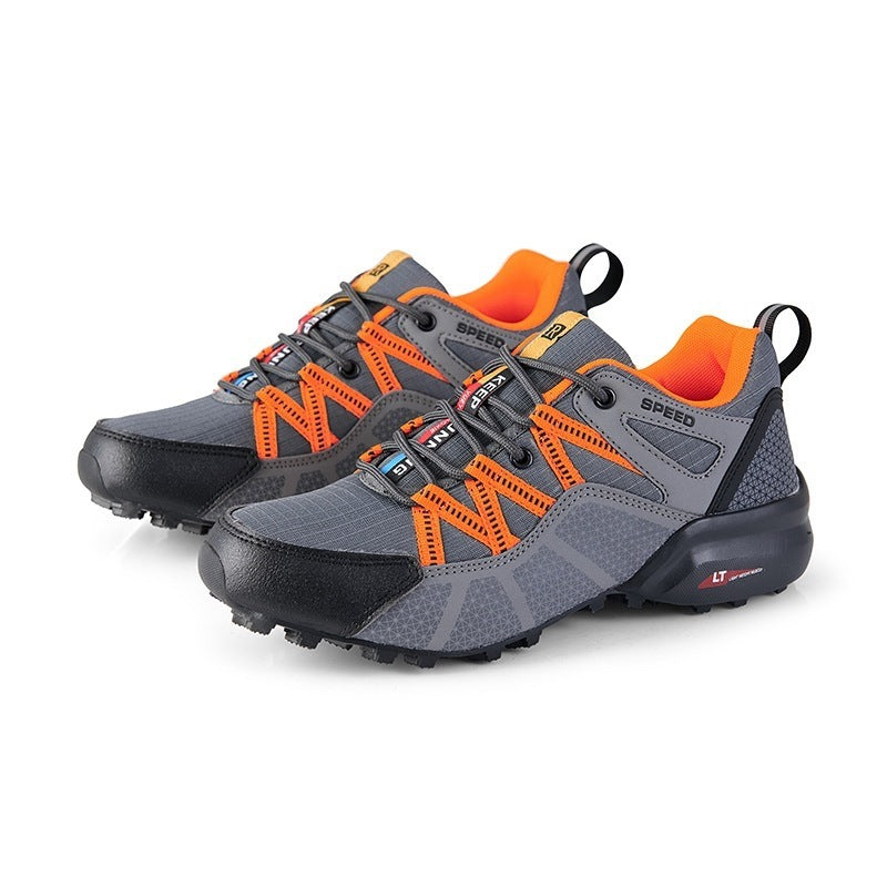 Herren nan robuster Trailrunning- und Outdoor-Sneaker mit griffiger Multiterrain-Profilsohle, verstärkter Zehenkappe und Bungee-Schnürung R&B