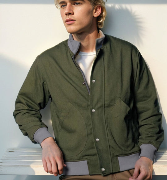 Herren lässige Freizeitjacke mit funktionalen Taschen und modernem Kragen R&B
