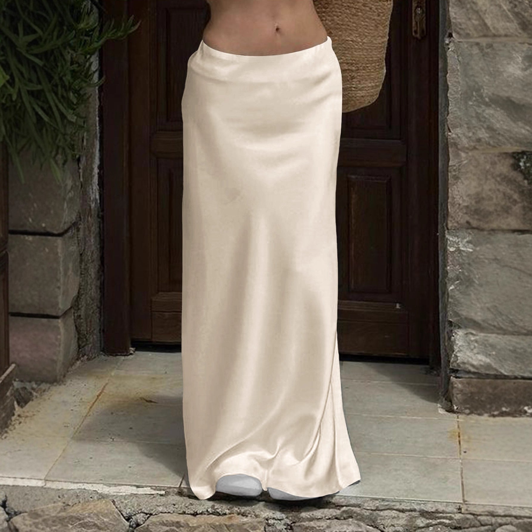 Damen Elegante Maxirock mit fließendem Schnitt und hohem Taillenbund R&B