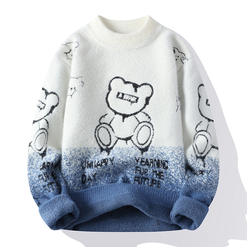 Damen gemütlicher Pullover mit niedlichem Tiermotiv und lässiger Passform R&B