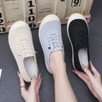 Damen Leichte und atmungsaktive Schnür-Sneaker aus elastischem Strickmaterial R&B